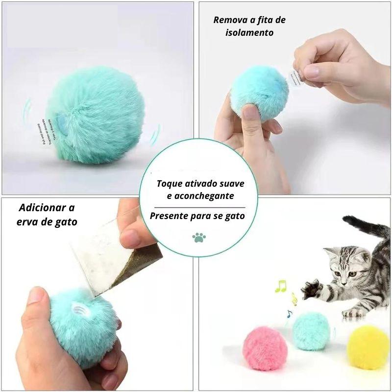 Bolinha de pelúcia interativa, o melhor brinquedo para o seu gato. - online Totally