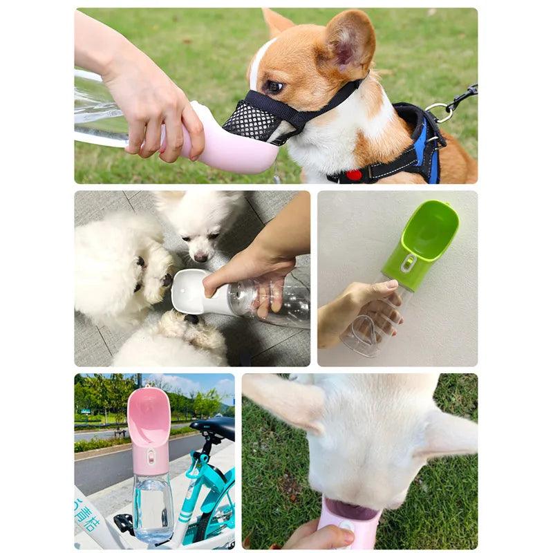 Garrafa de água e alimentadouro portátil para seu cão, leve para onde for com seu pet! - online Totally