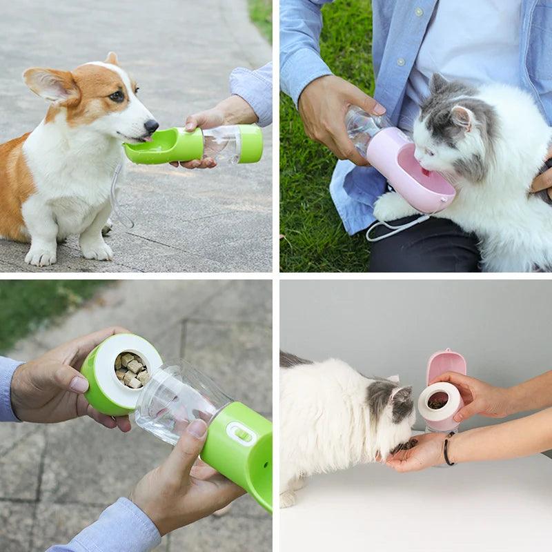 Garrafa de água e alimentadouro portátil para seu cão, leve para onde for com seu pet! - online Totally